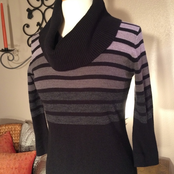 Ombre Striped Sweater Dress - Picture 2 of 7